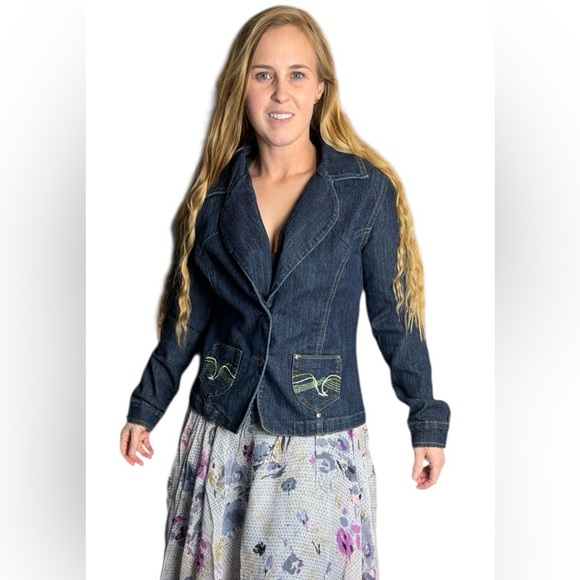 Lamasini Denim Jean Jacket - Picture 2 of 10